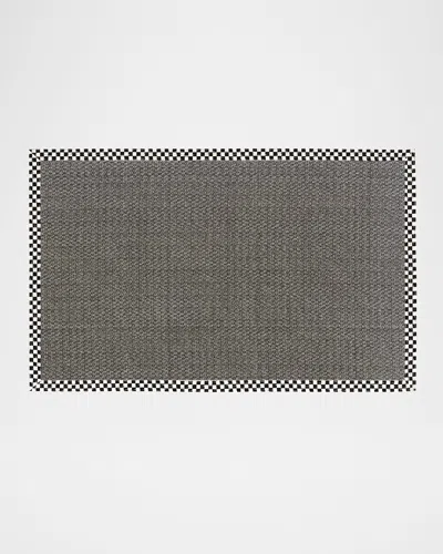 MACKENZIE-CHILDS COURTLY CHECK GREY SISAL RUG, 6' X 9'