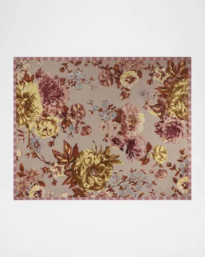 MACKENZIE-CHILDS DUSTY ROSE FLORAL RUG, 8' X 10'