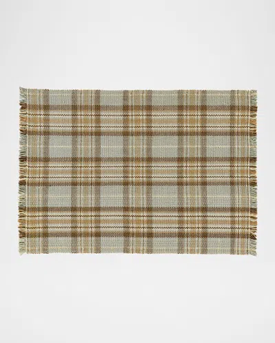 MACKENZIE-CHILDS FIELD STUDY WOVEN TARTAN RUG, 5' X 8'