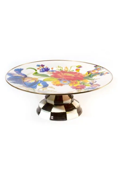 MACKENZIE-CHILDS MACKENZIE CHILDS FLOWER MARKET PEDESTAL PLATTER