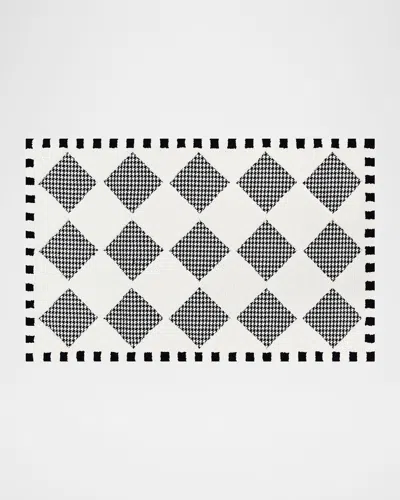 MACKENZIE-CHILDS HOUNDSTOOTH CHECK DIAMOND RUG, 3' X 5'