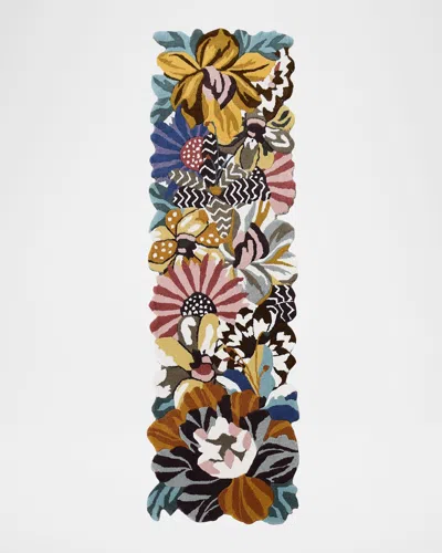 MACKENZIE-CHILDS MILANO FLORAL RUNNER, 3' X 8'