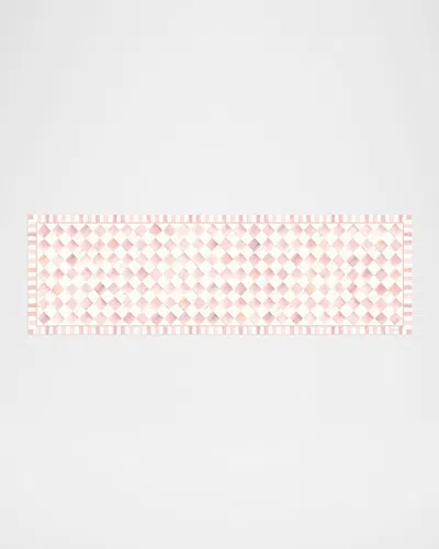 MACKENZIE-CHILDS ROSY CHECK RUNNER FLOOR MAT, 2'6" X 8'