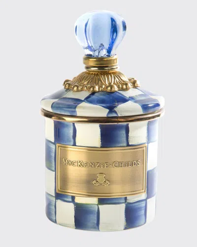 MACKENZIE-CHILDS ROYAL CHECK MINI ENAMEL CANISTER