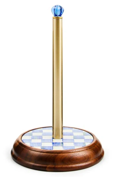 MACKENZIE-CHILDS MACKENZIE CHILDS ROYAL CHECK WOOD PAPER TOWEL HOLDER