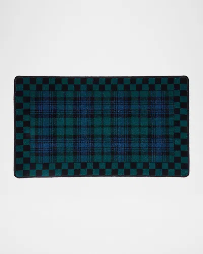 MACKENZIE-CHILDS TARTAN BLACK WATCH RUG, 2' X 4'