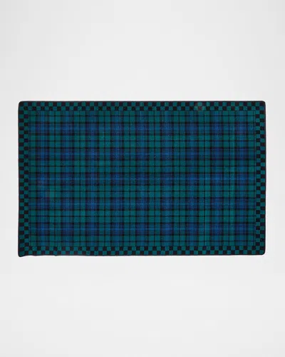 MACKENZIE-CHILDS TARTAN BLACK WATCH RUG, 5' X 8'