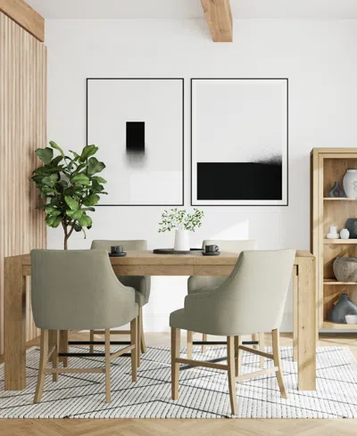 MACY'S 5PC COUNTER HEIGHT DINING SET (DAVIE TABLE & 4 NELIN STOOLS)