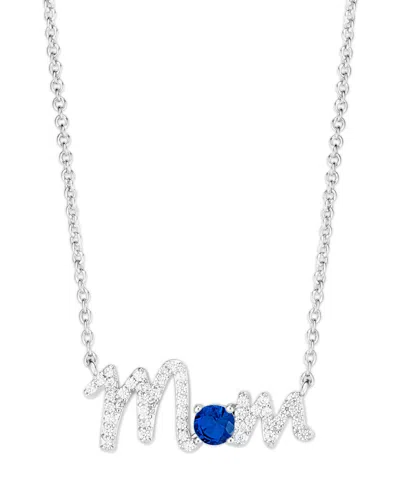 MACY'S BIRTHSTONE MOM NECKLACE IN SILVER PLATE