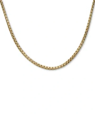 MACY'S BOX LINK 24" CHAIN NECKLACE IN 14K GOLD-PLATED STERLING SILVER