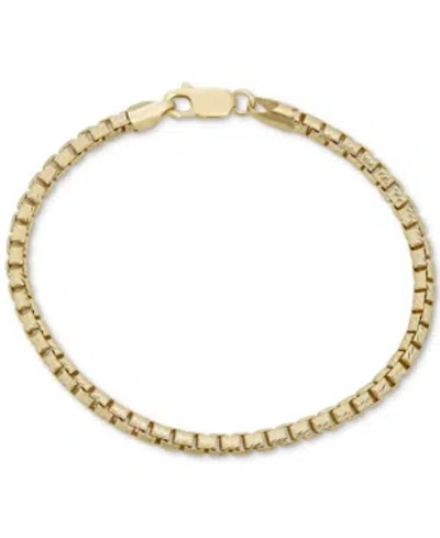 MACY'S BOX LINK CHAIN BRACELET IN 14K GOLD-PLATED STERLING SILVER