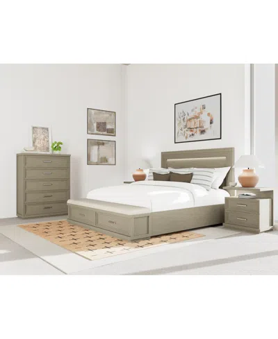 MACY'S CASCADE 3-PC. BEDROOM SET (KING STORAGE BED, CHEST & NIGHTSTAND)
