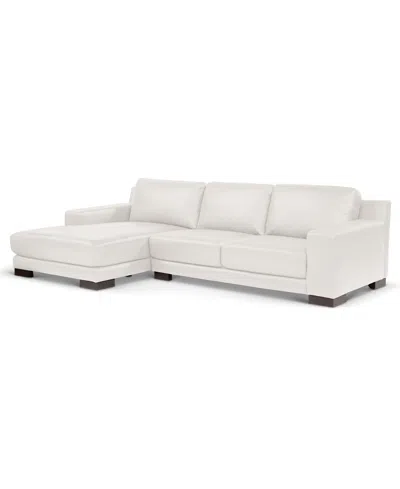 MACY'S CLOSEOUT! DARRIUM 2-PC. LEATHER SOFA WITH CHAISE, CREATED FOR MACY'S