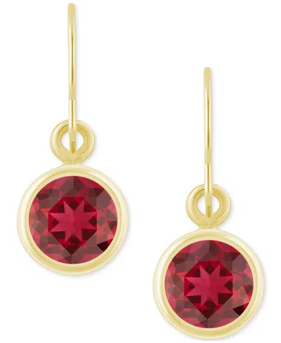 MACY'S CREATED SAPPHIRE OVAL STUD EARRINGS (1-1/2 CT. T.W.) IN 10K YELLOW GOLD (ALSO IN ADDITIONAL GEMSTONE