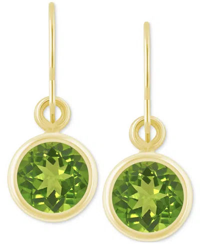 MACY'S CREATED SAPPHIRE OVAL STUD EARRINGS (1-1/2 CT. T.W.) IN 10K YELLOW GOLD (ALSO IN ADDITIONAL GEMSTONE