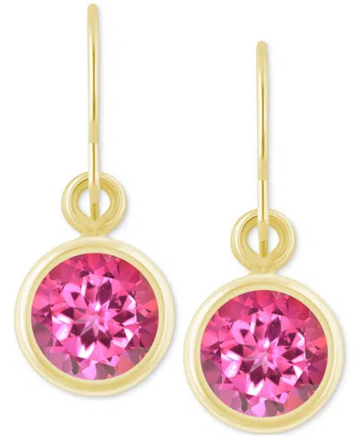 MACY'S CREATED SAPPHIRE OVAL STUD EARRINGS (1-1/2 CT. T.W.) IN 10K YELLOW GOLD (ALSO IN ADDITIONAL GEMSTONE