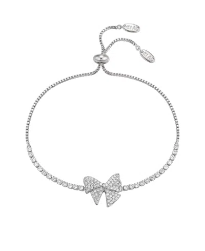 MACY'S CUBIC ZIRCONIA BOW ADJUSTABLE BRACELET