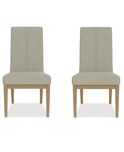 MACY'S DAVIE 2 PC. UPHOLSTERED SIDE CHAIR SET