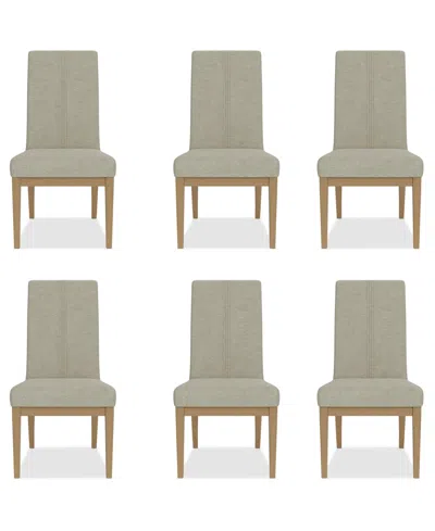 MACY'S DAVIE 6 PC. UPHOLSTERED SIDE CHAIR SET