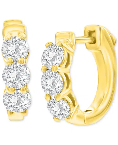 MACY'S DIAMOND HOOP EARRINGS (1-1/2 CT. T.W.) IN 14K WHITE OR YELLOW GOLD