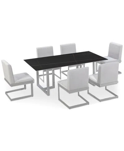MACY'S EMILA 7 PC. DINING SET (RECTANGULAR TABLE & 6 CHAIRS), CREATED FOR MACY'S