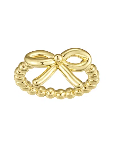 MACY'S GOLD AND SILVER-PLATED BOW STATEMENT RING