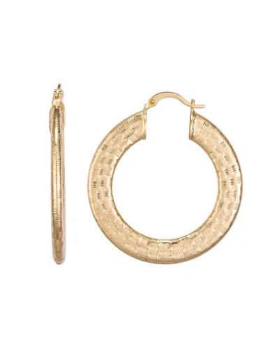 MACY'S GOLD-PLATED FLAT HOOP EARRINGS