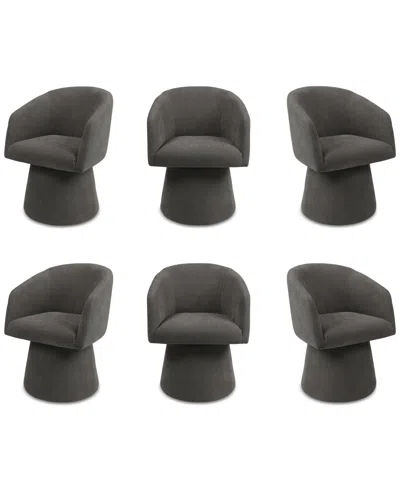 MACY'S KORDER 6-PC. ARM SWIVEL CHAIR SET, CREATED FOR MACY'S