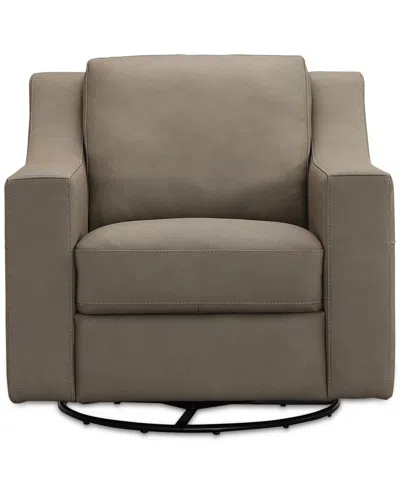 MACY'S CLOSEOUT! KOVNER LEATHER GLIDER & SWIVEL ARM CHAIR, CREATED FOR MACY'S