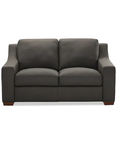 MACY'S CLOSEOUT! KOVNER LEATHER LOVESEAT, CREATED FOR MACY'S