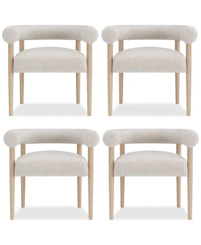 MACY'S LUNARE 4-PC. ROLLED BACK CHAIR SET, CREATED FOR MACY'S