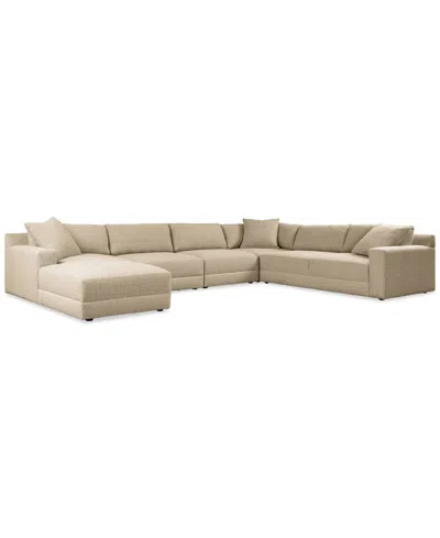 MACY'S MAYELA 5-PC. FABRIC CHAISE SECTIONAL, EXCLUSIVELY AT MACY'S