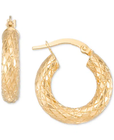 MACY'S ROUND TUBE HOOP EARRINGS IN 10K YELLOW GOLD