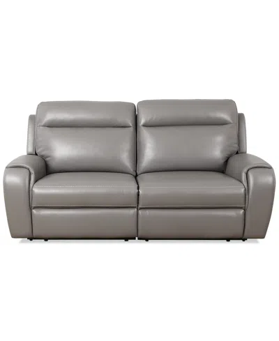 MACY'S CLOSEOUT! SHEELER 2-PC. FAUX LEATHER SECTIONAL WITH 2 POWER MOTION CHAIRS