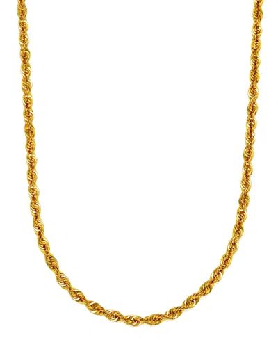 MACY'S SPARKLE ROPE LINK 20" CHAIN NECKLACE (3.6MM) IN 14K GOLD