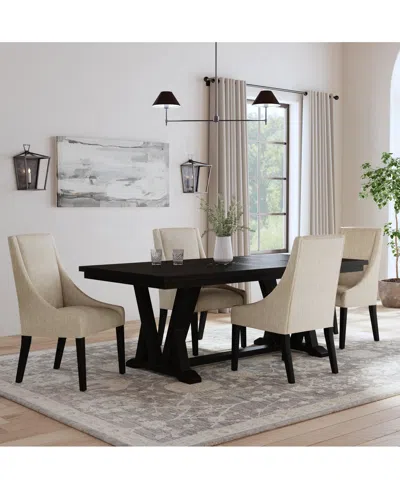 MACY'S STERLING 5-PC. RECTANGULAR DINING SET (TABLE & 4 CHAIRS)