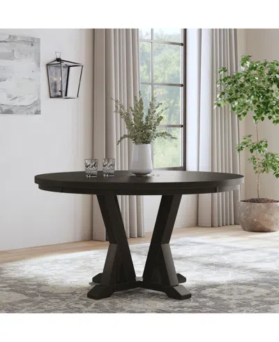 MACY'S STERLING ROUND DINING TABLE