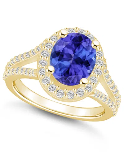 MACY'S TANZANITE (2-3/4 CT. T.W.) AND DIAMOND (3/4 CT. T.W.) HALO RING