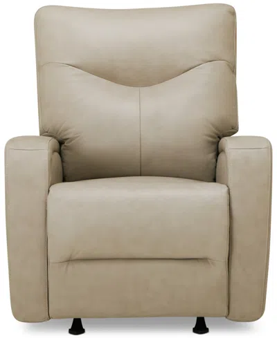 MACY'S TROLAN LEATHER POWER ROCKER RECLINER, CREATED FOR MACY'S
