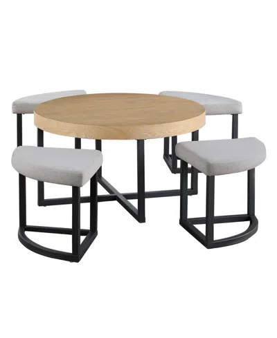 MACY'S YUKON 20.25" WOOD NESTING TABLE
