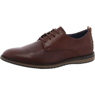 MADDEN HAINNZ MENS FAUX LEATHER PLAIN TOE DERBY SHOES