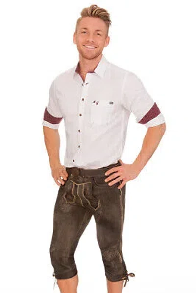 MADDOX MADDOX HERREN TRACHT LEDERHOSE KNIEBUND SCHÖNSEE BRAUN ECHTLEDER GÜRTEL WIESN