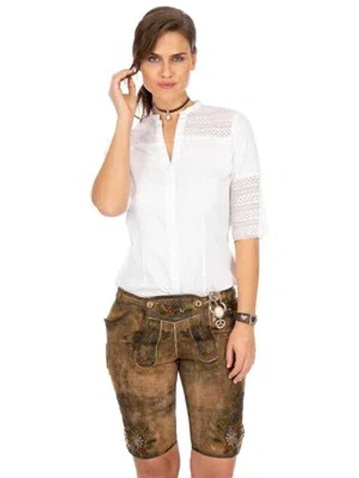 MADDOX MADDOX LEDERHOSE BERMUDA THERESIA ANTIK STEIN