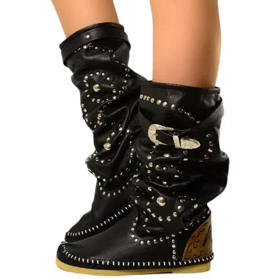 MADE IN ITALY DAMEN INDIANER STIEFEL BOOTS IBIZA BOOTS MADE IN ITALY ECHTLEDER KIKKILINE CRIS