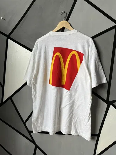 MADE IN USA X VINTAGE 90'S MCDONALDS WHITE BIG PRINT MADE