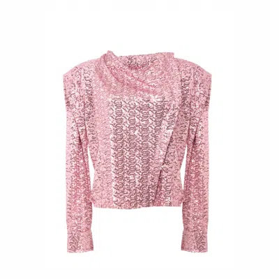 MADEBYZA WOMEN'S BLUSH RADIANCE BLOUSE- ROSE GOLD