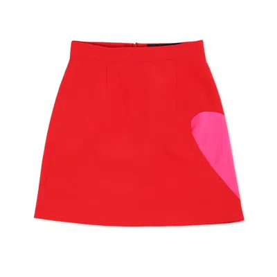 MADEBYZA WOMEN'S RED MINI HEART SKIRT