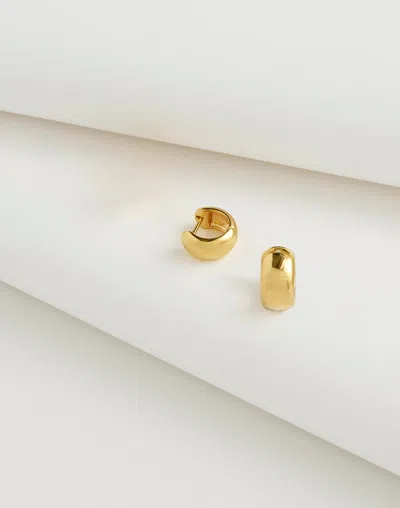 MADEWELL DEMI-FINE CHUNKY HUGGIE HOOP EARRINGS