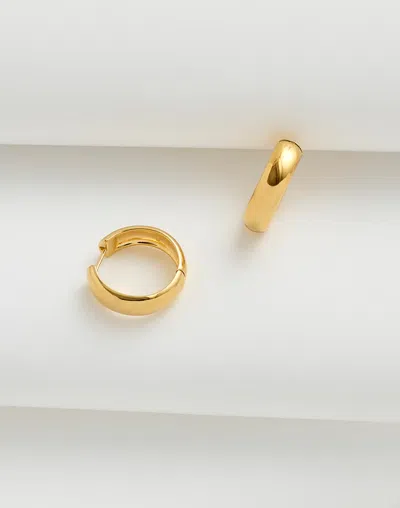 MADEWELL DEMI-FINE CHUNKY MEDIUM HOOP EARRINGS