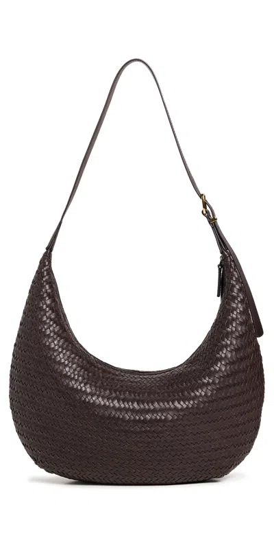 MADEWELL ESSENTIALS SLOUCH HOBO WOVEN COFFEE BEAN